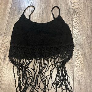 Revamped Black Crop Top